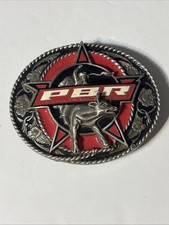 PBR Cowboy Belt Buckle PBR1 Siskiyou Professional Bull Riders Enamel Rodeo 2004