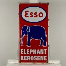 Esso Enamel Sign - 60x30cm (23.6x11.8") - Nice Gas Oil Vintage Advertising Decor
