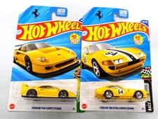 HOT WHEELS FERRARI F40  365GTB4 COMPTIZIONE YELLOW COLOR  WHEEL VARIATION