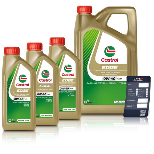 3x 1L + 5L = 8 LITER CASTROL EDGE 0W-40 A3/B4 MOTOR-ÖL MOTOREN-ÖL