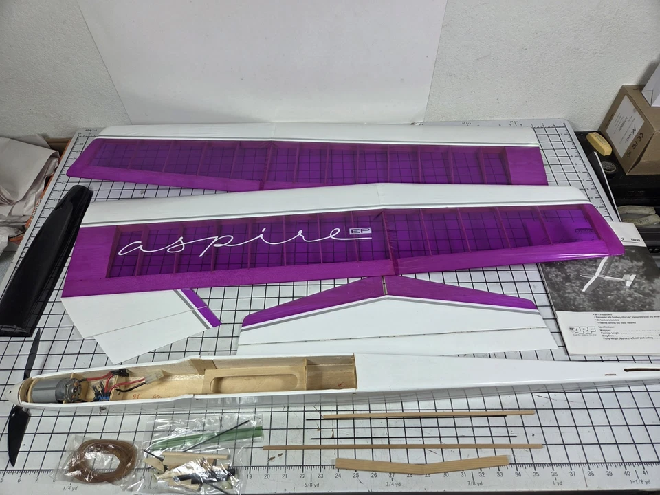 ASPIRE EP  Hangar 9 ULTRA SERIES ARF 2M SAILPLANE #HANI475 - Open Box-READ! - Image 4 of 4