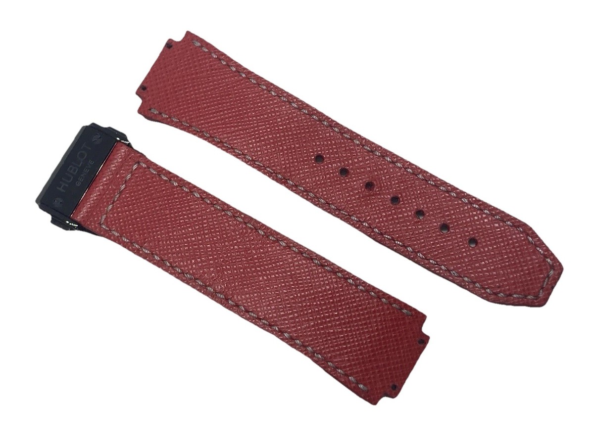 Hublot Big Bang 44mm 25mm x 22mm Red Leather Watch Strap Band Deployant Clasp
