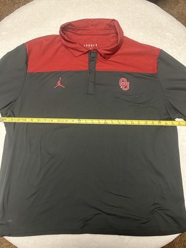 Camisa Polo Oklahoma Sooners OU Para Hombre 3XL Gris Oscuro Carmesí Jordan Dri Fit - Imagen 7 de 14