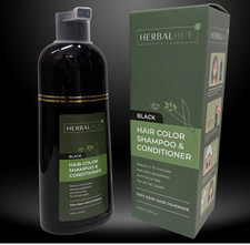 Black Hair Dye Shampoo for Gray Hair, Semi-Permanent Hair Color Shampoo Unisex