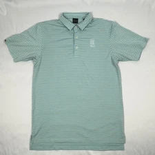 Dunning Golf TPC Sawgrass Polo Shirt Mens Medium Striped Performance