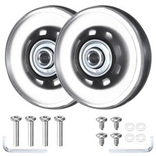Luggage Suitcase Replacement Wheels 2pcs - Translucent Black - 2.36IN