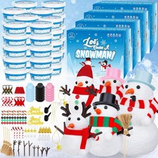 48 Pack Snowman Kit, Christmas Crafts Toys Kit for School Family Activities