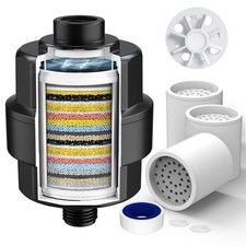 20-Stage Shower Filter-Shower Head Filter for Hard Water, with 3 Replaceable ...