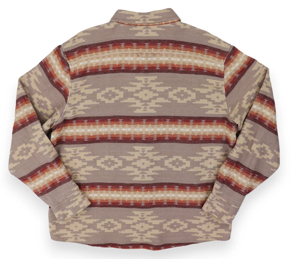 Camisa Pendleton Ligera Doble Suave Playa Cabaña Manga Larga Para Hombre XL Azteca Foto 2 de 4