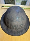 WW1 US Army Military Helmet Brodie Sand Finish Combat M1917 Doughboy Vtg Rare