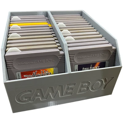 Nintendo Game Boy GB GBC Cartridge Tray Stackable Organizer Stand Holds 32 Games