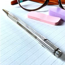 Caran d'Ache Ecridor Arlequin Metal Ballpoint Pen in Silver [VG] LTD From JAPAN