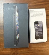Black Apple Iphone 5 Original Box ONLY With Manual Insert Guide Storage Collect