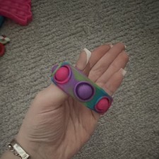 Colorful Pop It Fidget Toy Bracelet Sensory Stress Relief Wristband