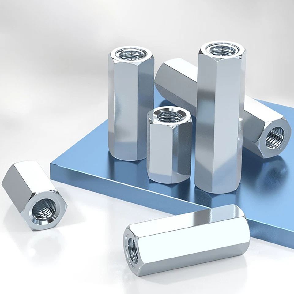 Distanzmuttern Verzinkt Verbindungsmuttern Muffe Gewindehülsen Langmutter M4-M24 - Bild 4 von 4