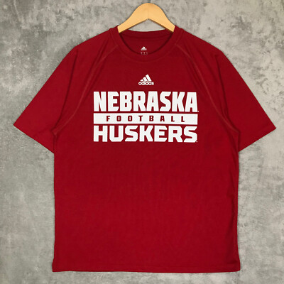 adidas Climalite Nebraska Huskers Football Mens Small Red Short