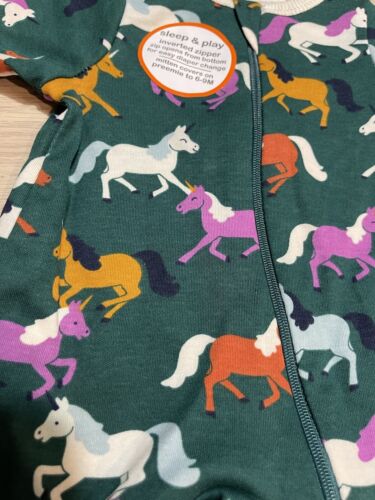NEW ~ "HORSES " Baby Girl Newborn Outfit / Reborn Sleeper Clothes - Picture 3 of 11