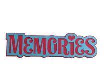 Memories Cardstock Words with Backgrounds Die Cuts Scrapbook 6 pieces