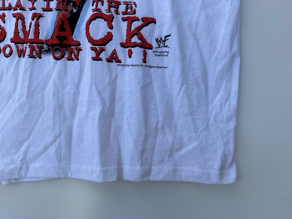 Camisa sin mangas 1999 WWF The Rock Layin The Smack Down talla L lucha libre vintage Foto 3 de 4