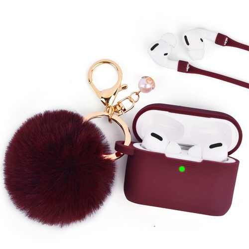 Funda y llavero de silicona 3 en 1 con carga inalámbrica para Apple Airpods - Imagen 64 de 112