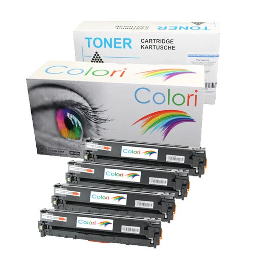 COLORI Set 4x Toner Kartusche (je 1xBKCMY) für HP Laserjet Pro 200 Color M251n M 251n