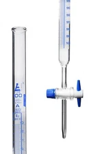Schellbach Glass Burette 100mL - Class A, PTFE Stopcock, Blue Grad - Eisco Labs