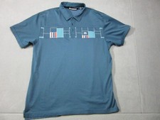 Travis Mathew Shirt Mens 2XL Green Polo Golf Performance Stretch Short Sleeve