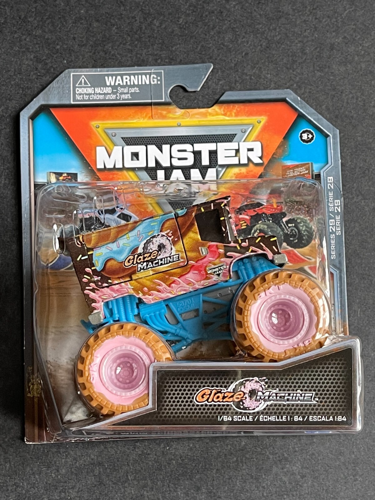 2023 Monster Jam ✅ CHASE ? GLAZE MACHINE ? Spin Master SERIES 29 Donut Truck