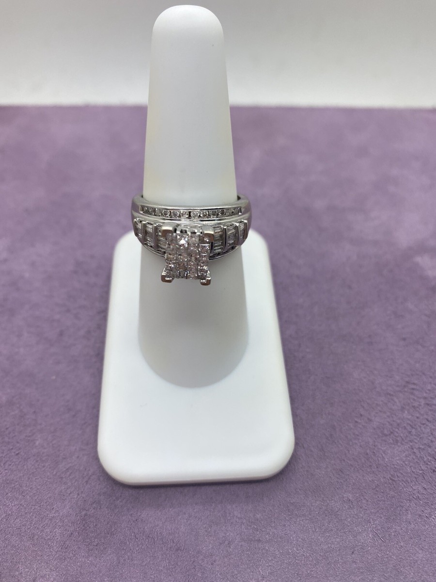 10kt White Gold I1-I2, G-K Diamond Engagement Ring Set Size  995497-1