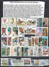 1984 Commemorative Year Set of 44 MNH Stamps 