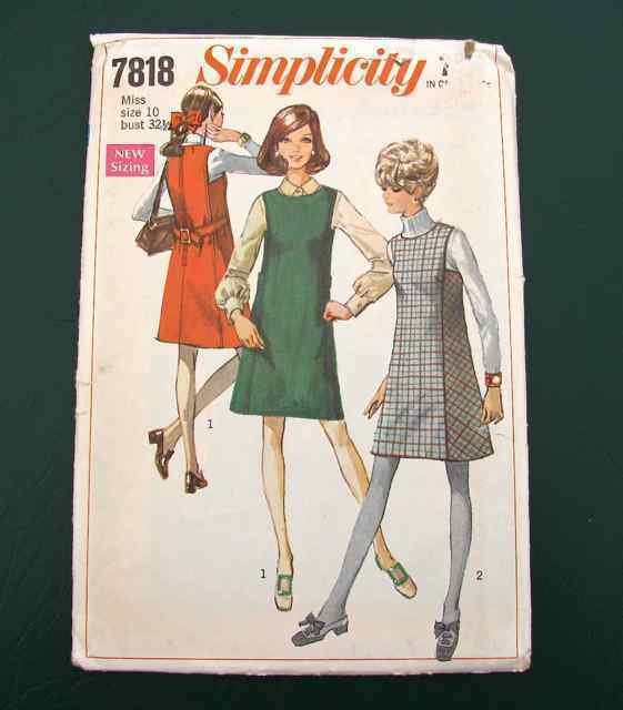 Vintage 1968 Simplicity Pattern 8086 Size 14 Dress