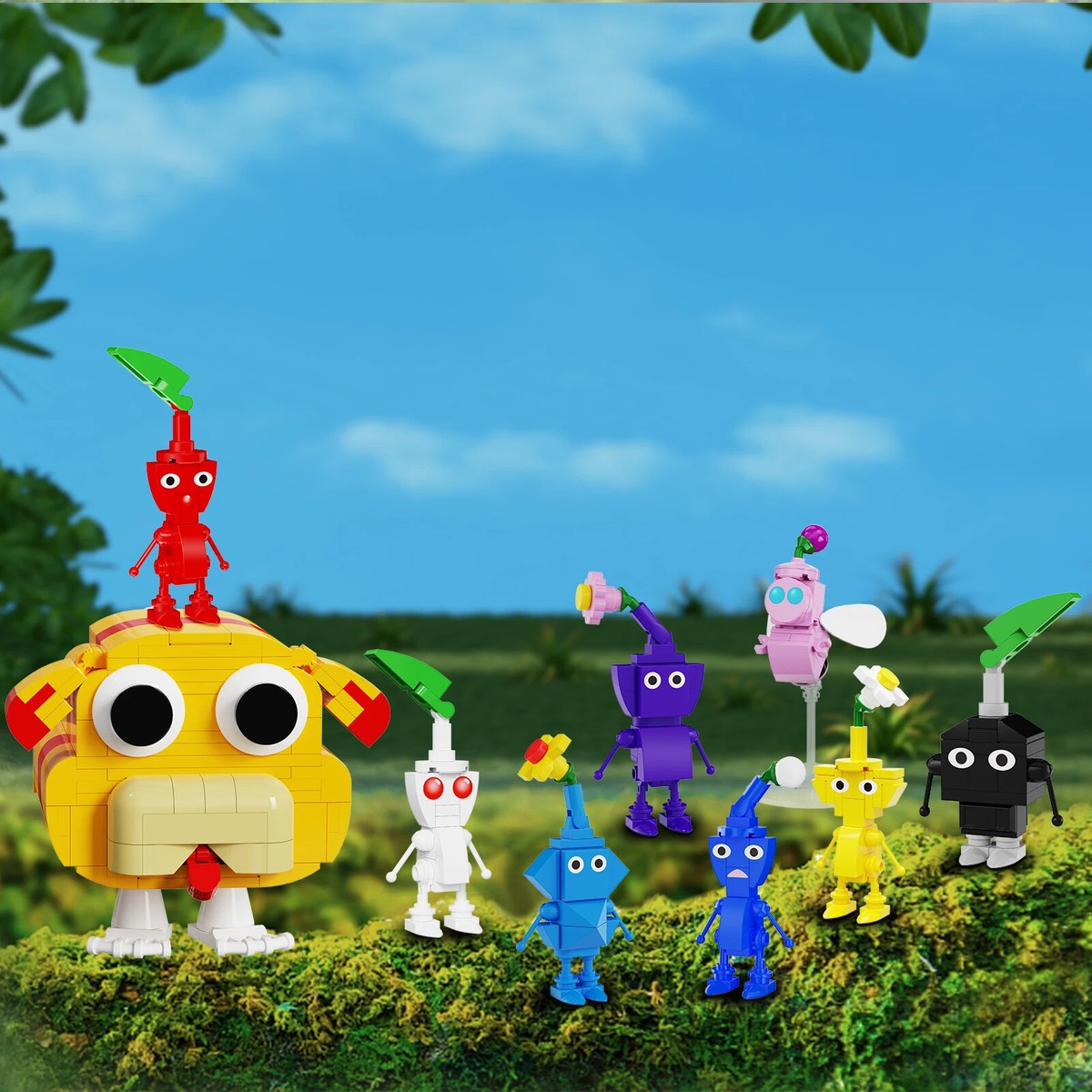 Moc 411Pcs Pikmin 9in1 Role Building Block Set Mutil Color Brick