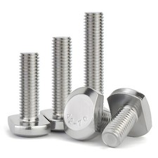 Gativs Hammerkopfschrauben M8x20 Edelstahl A2-70 - 10er Set Mit Flanschmuttern Für Solar & Gewächshaus