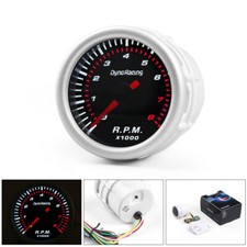 2 52mm Pointer Universal Smoke Lens Tachometer Tacho Gauge Car Meter 0-8000rpm