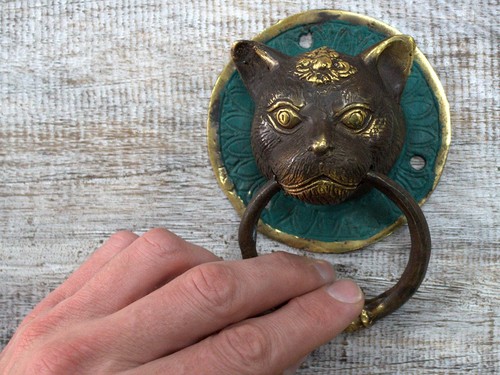 Brass Animal Head Door Knocker - Beater Ring - Picture 2 of 21