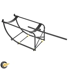 Brand New Black 55 Gallon Drum Cradle Stand Rack 600 Lbs Capacity w/ 4 Wheels