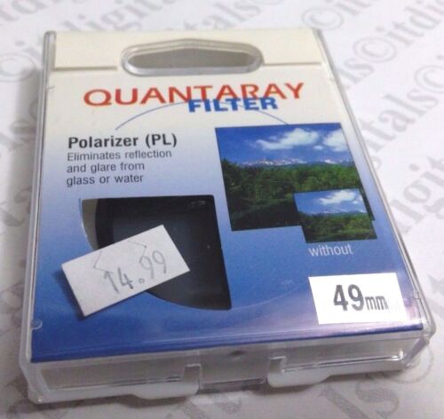 Genuine 49mm Polarizing PL Glass Lens Filter 49 mm Quantaray Japan Made PL49 - Picture 1 of 3