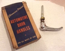 VINTAGE TRUNK HANDLE NON LOCKING MARKED 1940-48 ALL CHRYS PROD CHROMIUM PLATED