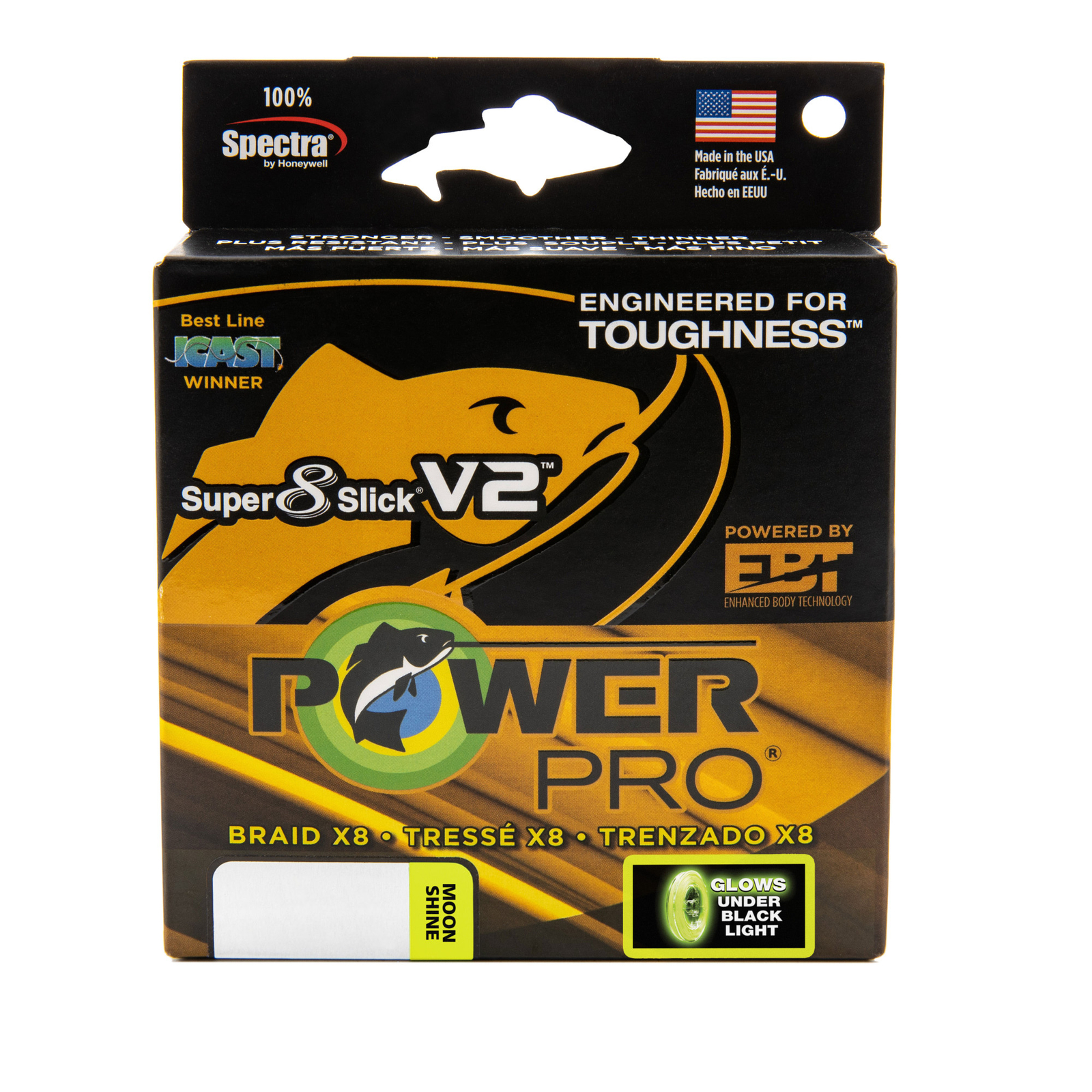 Плетеная леска PowerPro Super 8 Slick V2 - Moon_Shine - 8lb - 150yd (31...