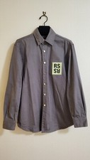 Authentic Raf Simons Leather Patch Logo Overs...