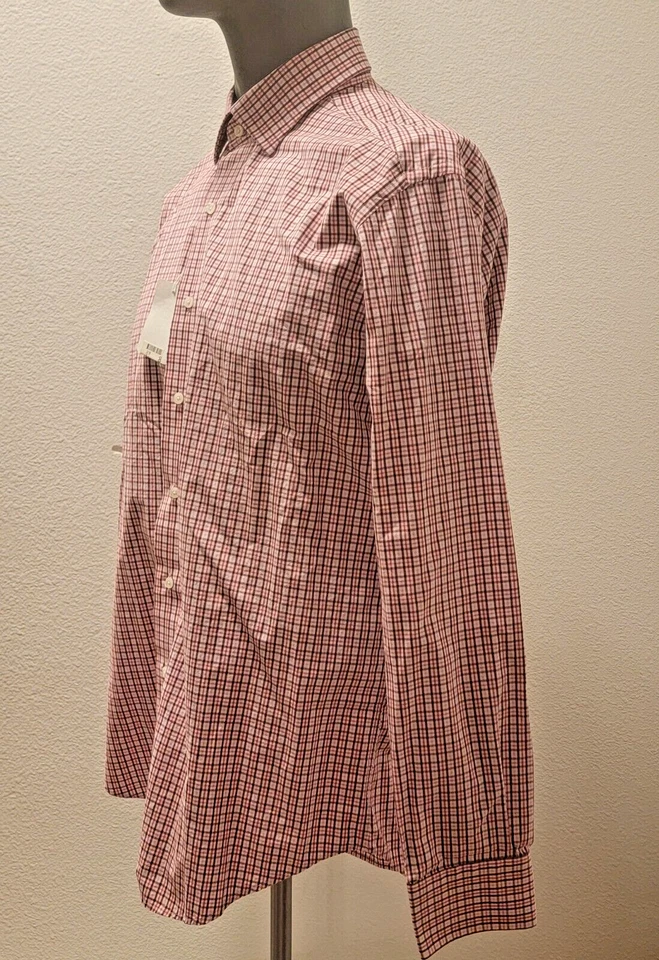 Camisa Saks Fifth Avenue Etiqueta Negra Para Hombre Talla 16.5 34/35 Rayas Rojas Calce Ajustado Foto 4 de 4