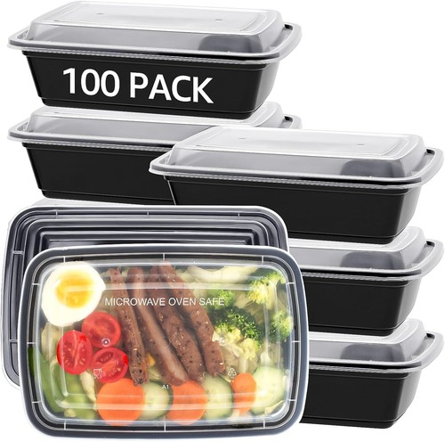 Cajas de almacenamiento de alimentos de 24 oz contenedores de comidas aptas para microondas sin BPA - Imagen 10 de 10