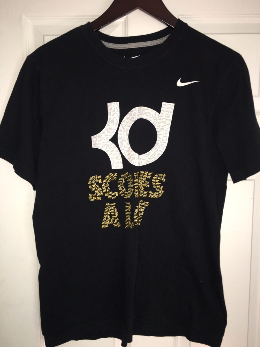 Kevin Durant Nike T Shirt KD Scores Alot M Medium Black | eBay