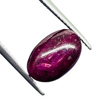 8.15 Cts Unheated Natural Ruby 12x7.8mm Oval Cabochon Ring Size Loose Gemstone