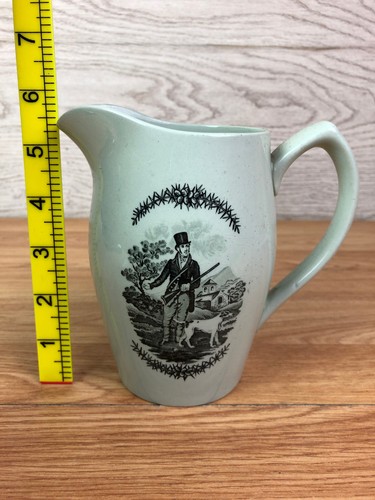 Copeland Spode Squires Green Jug Hunting Gentleman And Dog 5.5" Tall - Picture 2 of 8