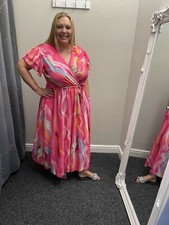 ladies plus size Pink Dress