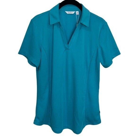 NUEVO Polo Pickleball Tenis Golf Dama Hagen Azul Brillante Ligero Talla M Foto 2 de 4