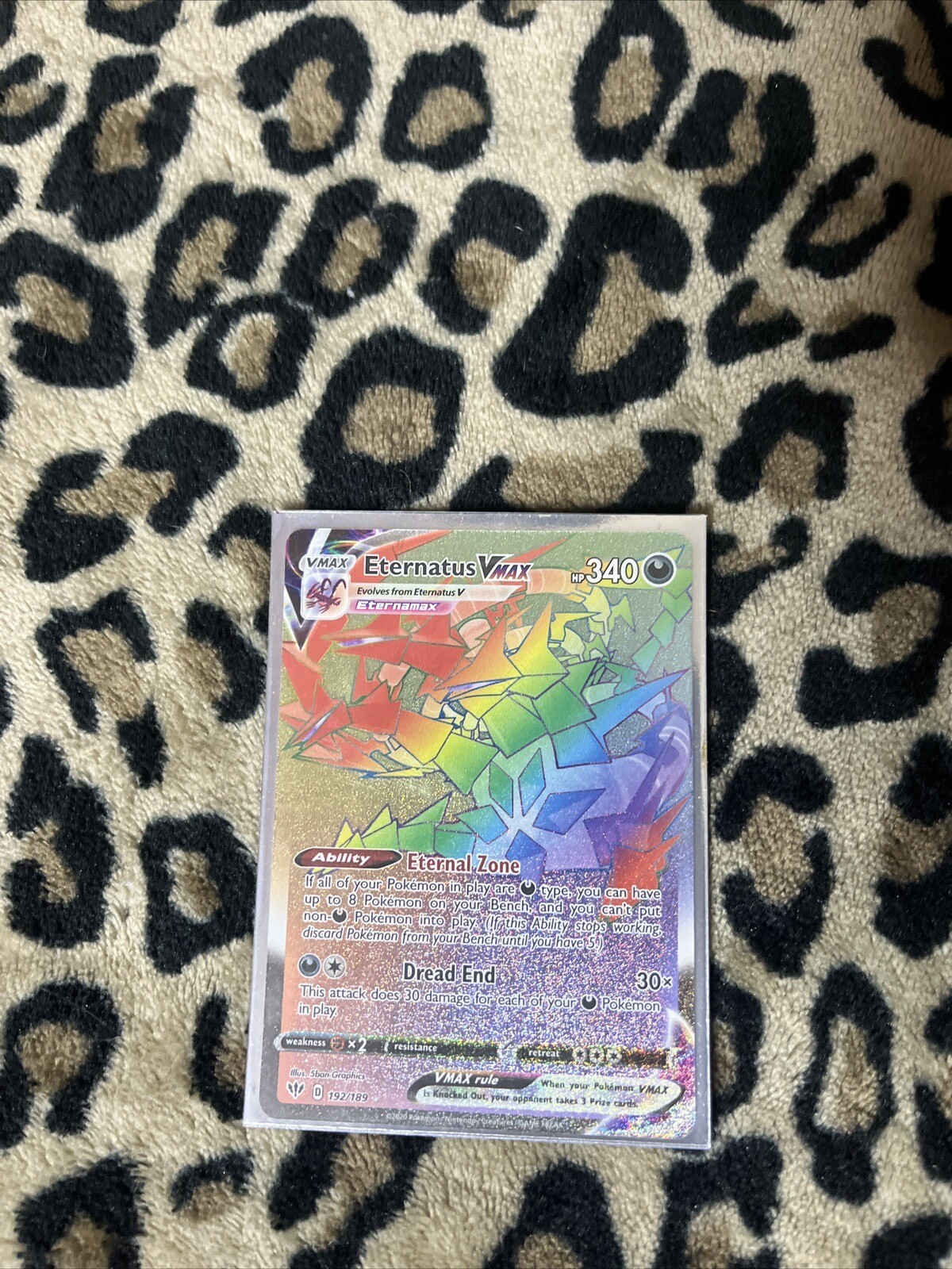 Eternatus VMAX 192/189 Rainbow Rare Pokémon TCG: Darkness Ablaze Card MINT