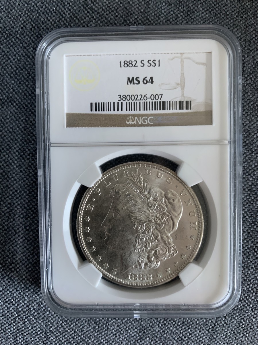【ご確認用（1882）】 Coin 1882-S Morgan silver dollar-NGC MS 64 (A15) | eBay