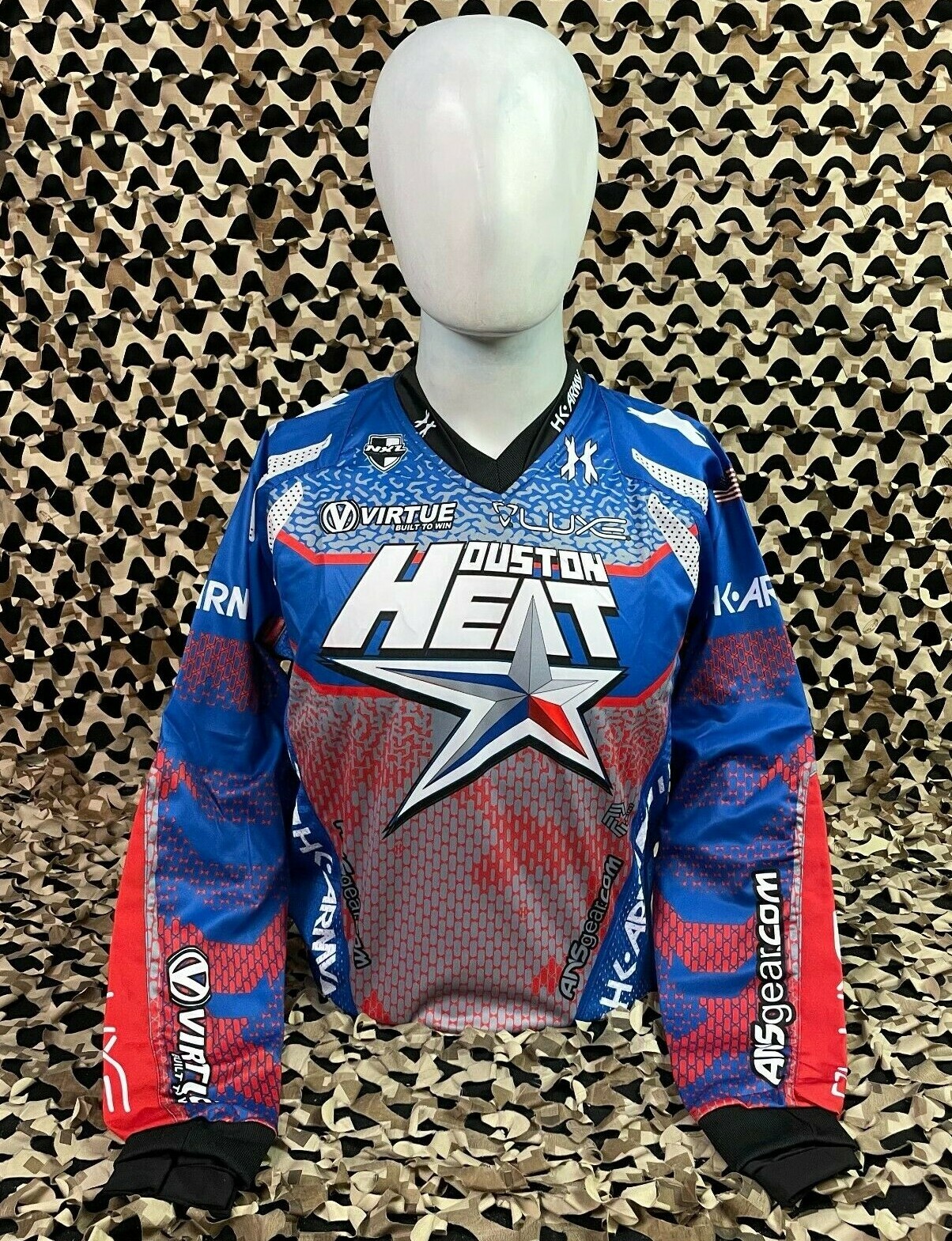 Maillot HK Army Freeline Paintball – Houston Heat Home, Rouge/bleu, Taille S